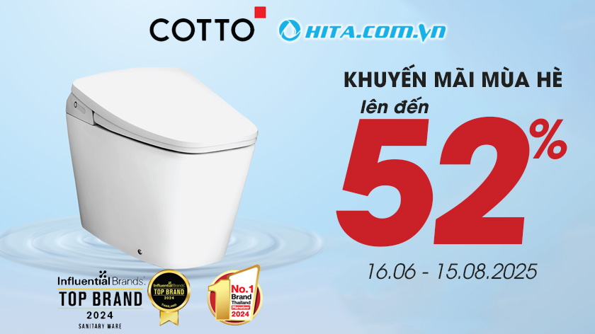 Khuyến mãi mùa hè thiết bị vệ sinh COTTO đến 52%