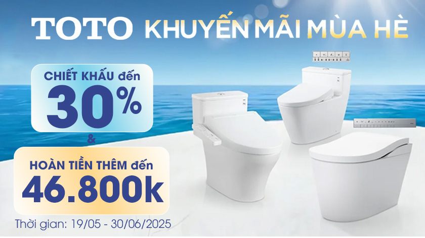 Khuyến mãi mùa hè thiết bị vệ sinh TOTO 2025