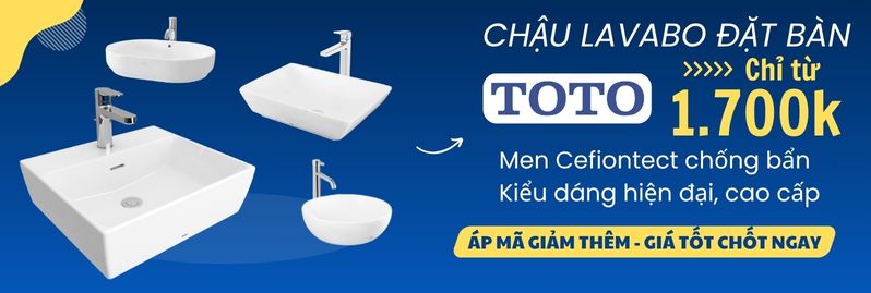 Chậu rửa lavabo đặt bàn TOTO ưu đãi hấp dẫn chỉ từ 1.700k