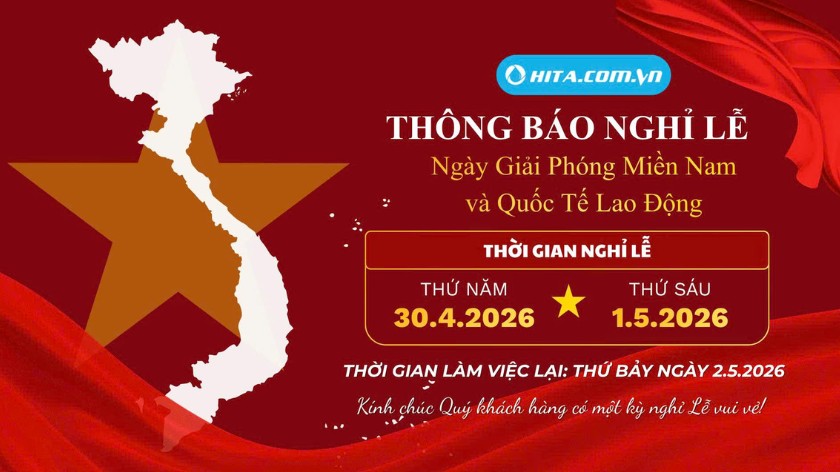 Thông báo nghỉ lễ 30/04/2026 - 01/05/2026