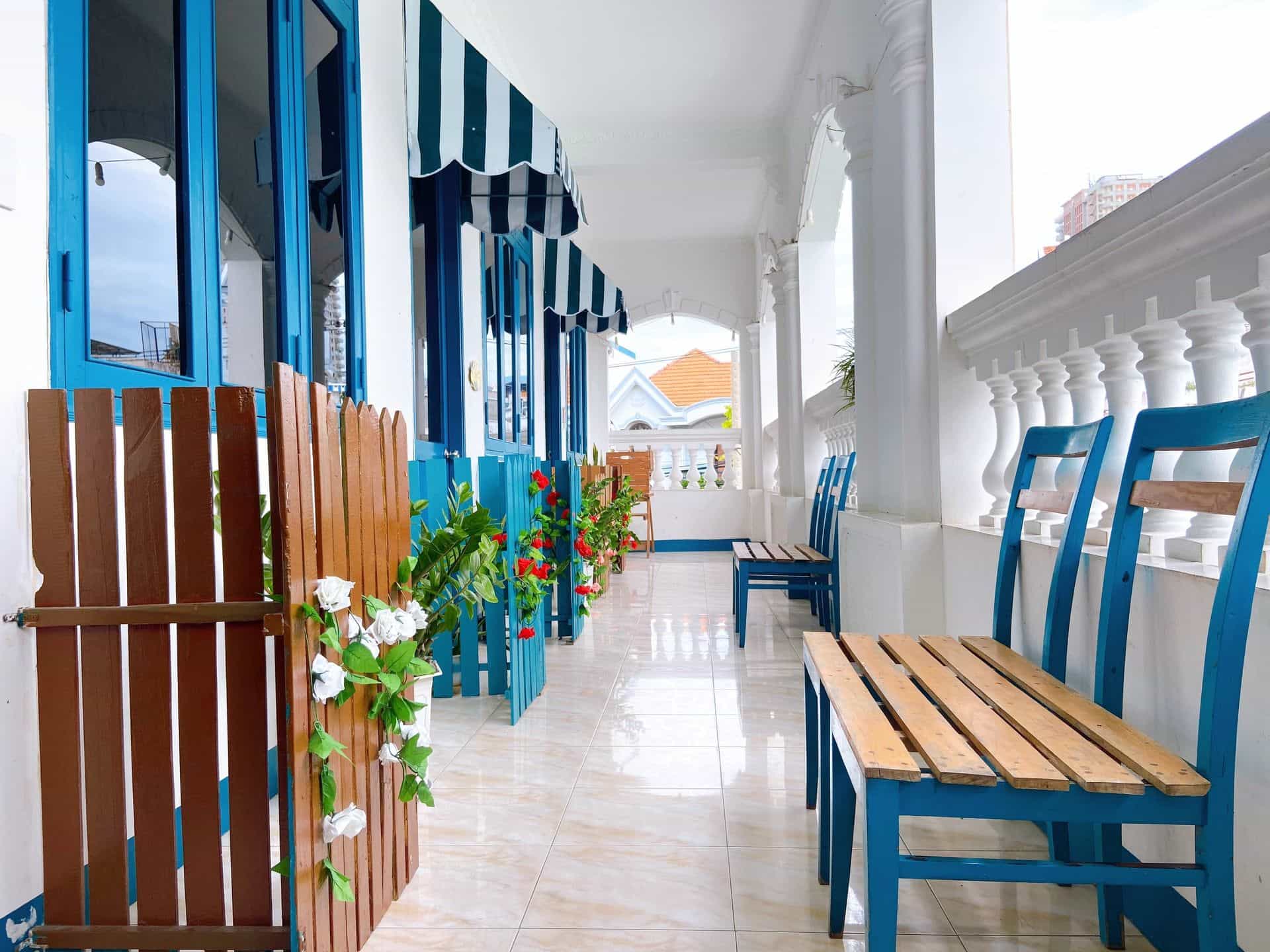 Hành lang đón nắng ở Cỏ Mây homestay