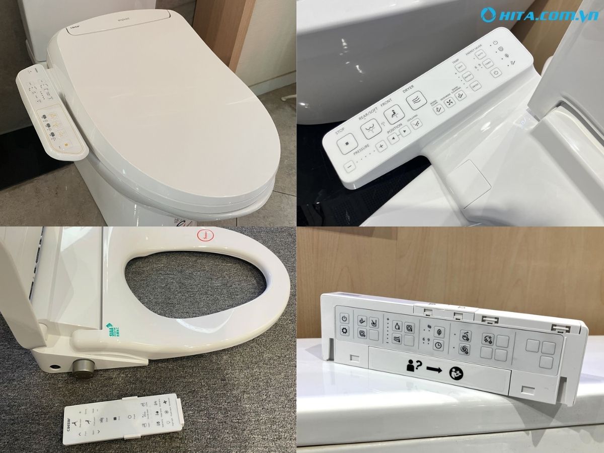 Nắp rửa điện tử thường sử dụng điều khiển b&ecirc;n h&ocirc;ng hoặc điều khiển từ xa