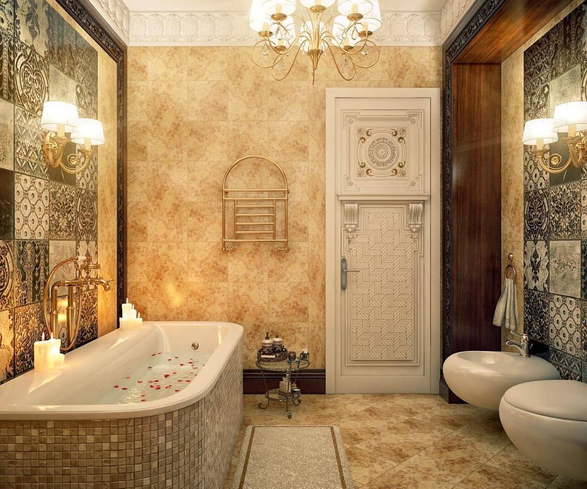 Phòng tắm cổ điển tiện nghi hiện đại