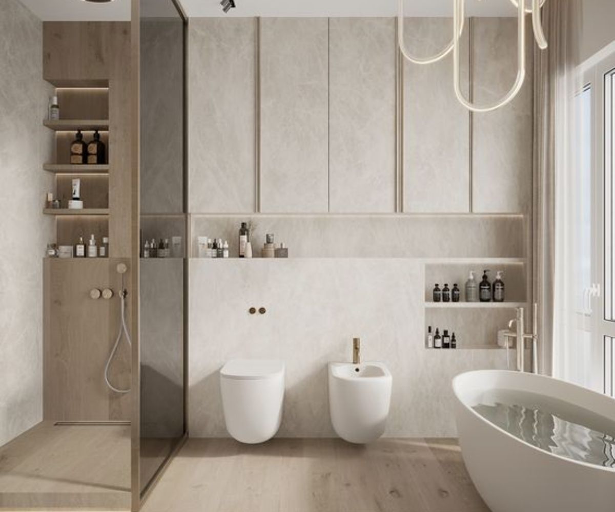 Sự tối giản luôn được nhiều người yêu thích lựa chọn cho nhà tắm