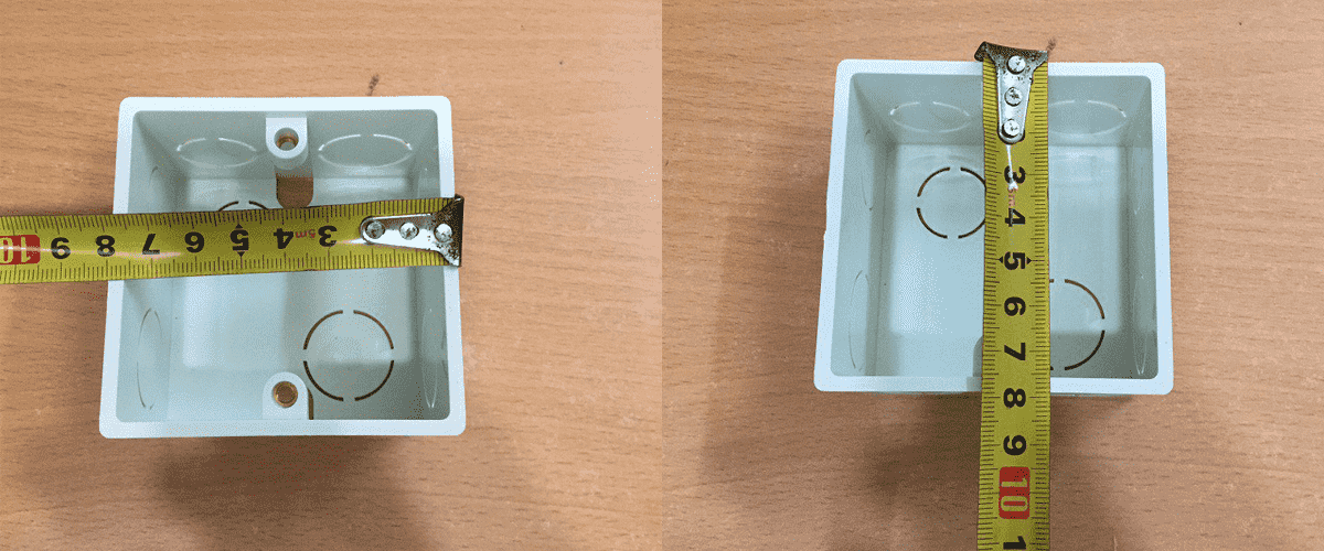 Kích thước của đế gắn tường Panasonic hình vuông