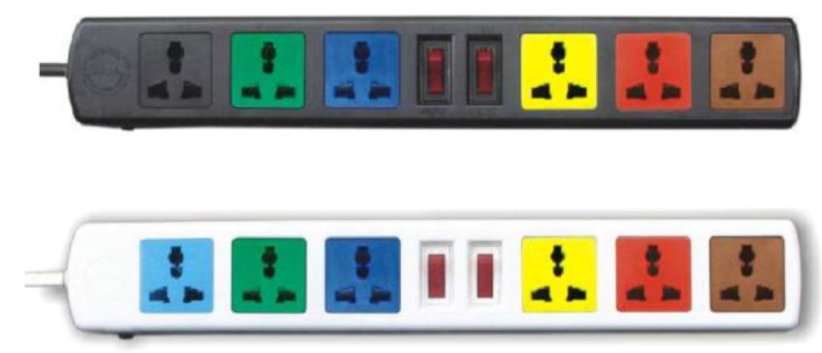 Ngoại hình ổ cắm 6 lỗ 3 chấu của Lioa