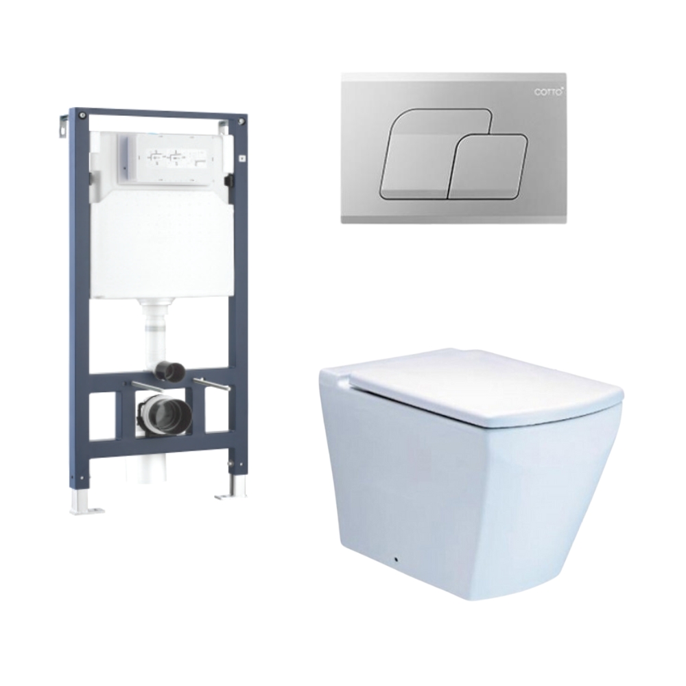 Bồn cầu đặt sàn COTTO dòng Tetragon