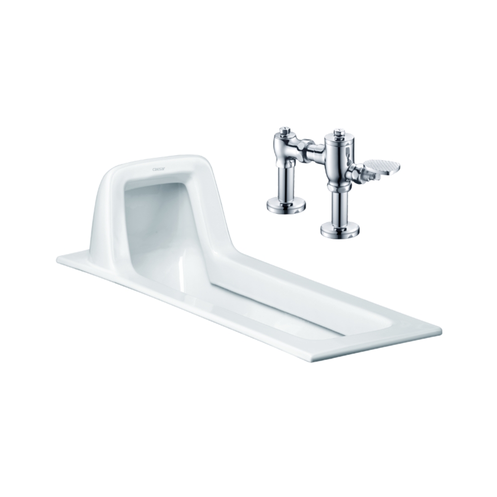 Bệ xí xổm Caesar C1230 kèm van xả BF525A