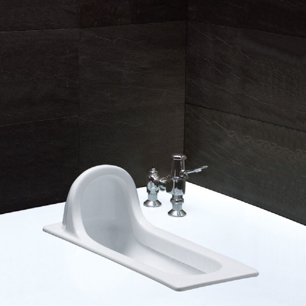 bồn cầu ngồi xổm Caesar C1280 kèm van xả gạt