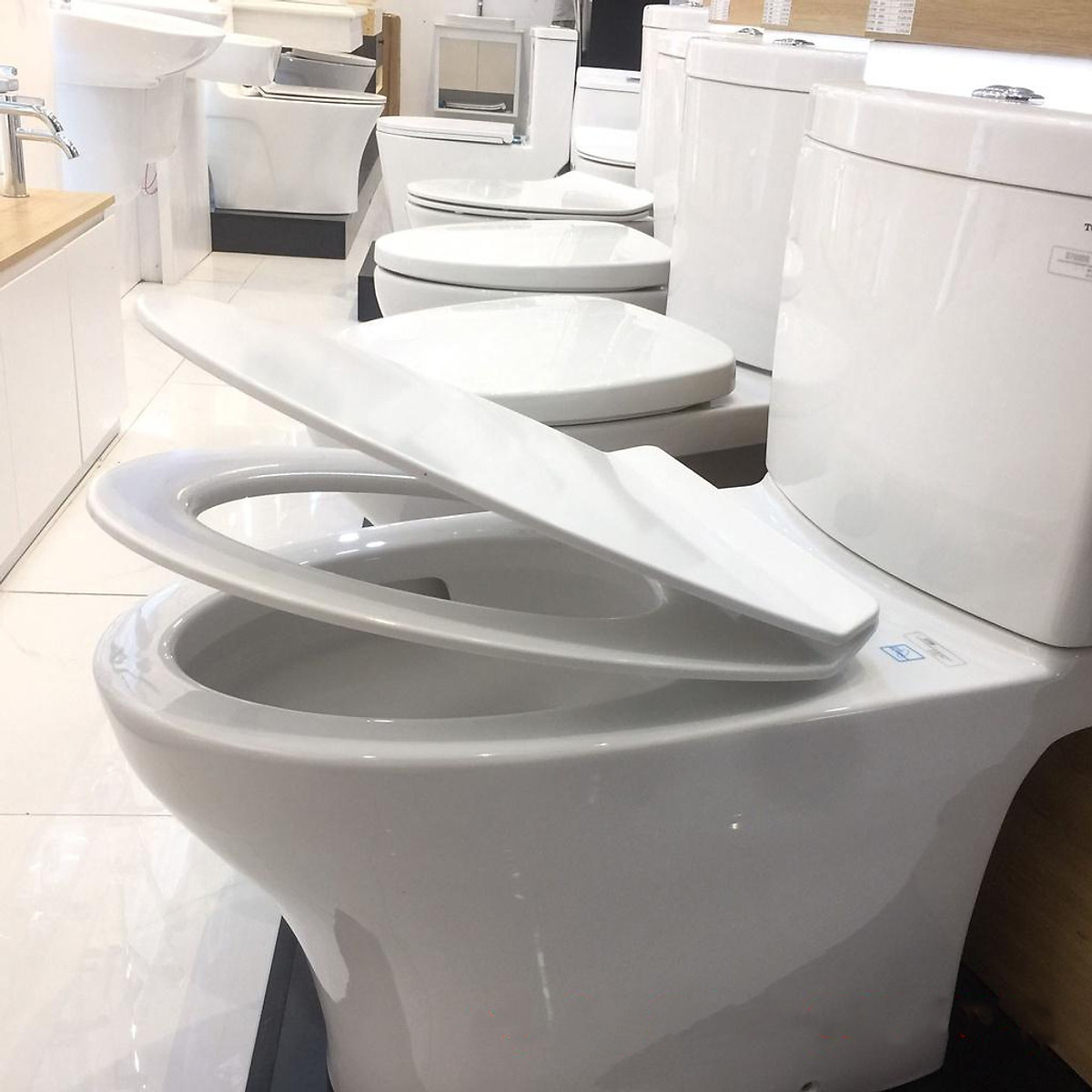 Mẫu mã của nắp đóng êm ngày nay rất đa dạng và đẹp mắt 