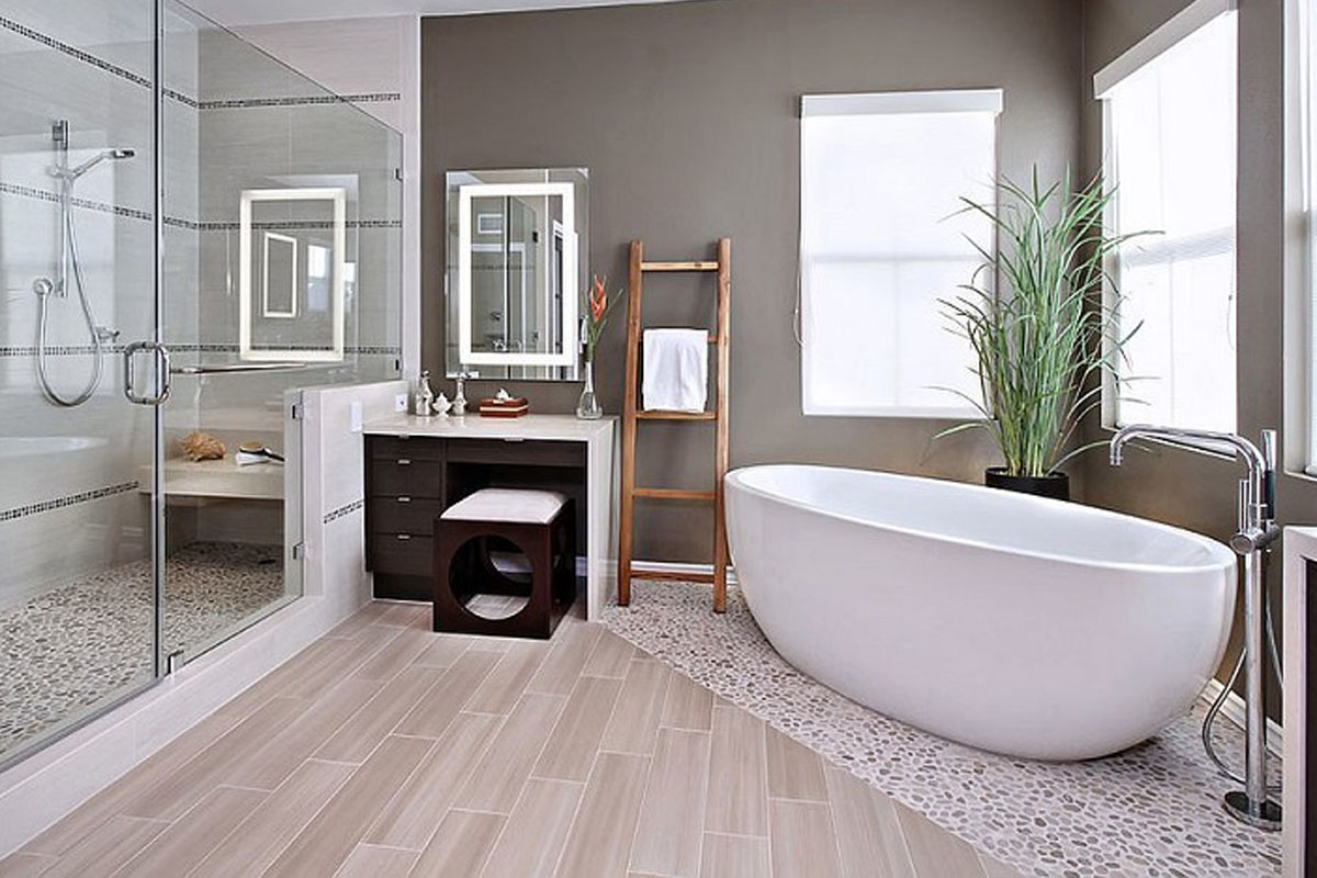 Bồn tắm 1m8 trong không gian rộng