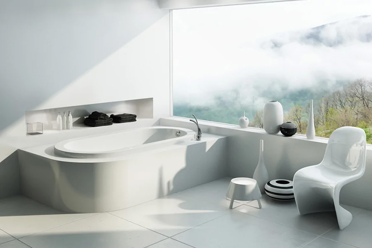 Bồn tắm xây là phù hợp với đa dạng không gian nhà tắm