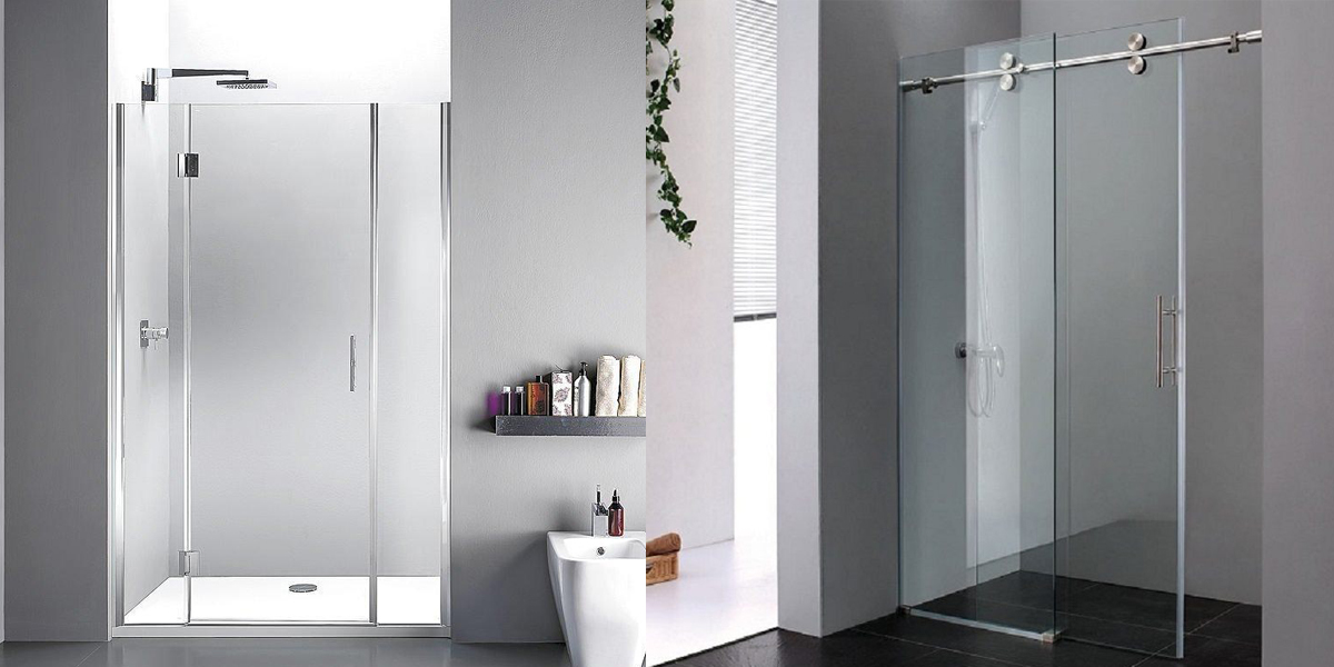 Dạng cửa mở (bên trái) và cửa trượt (bên phải) 