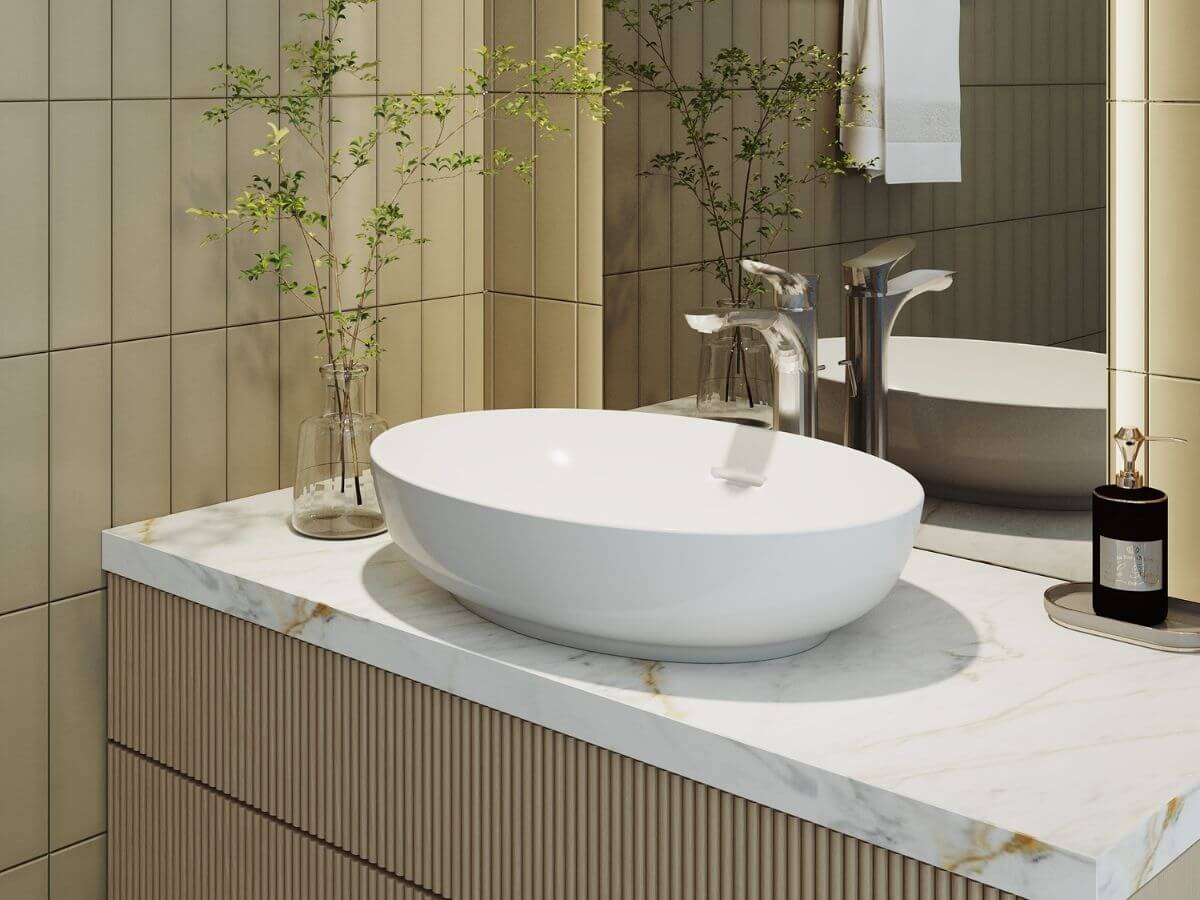 Chậu rửa mặt lavabo loại đặt b&agrave;n tinh tế sang trọng