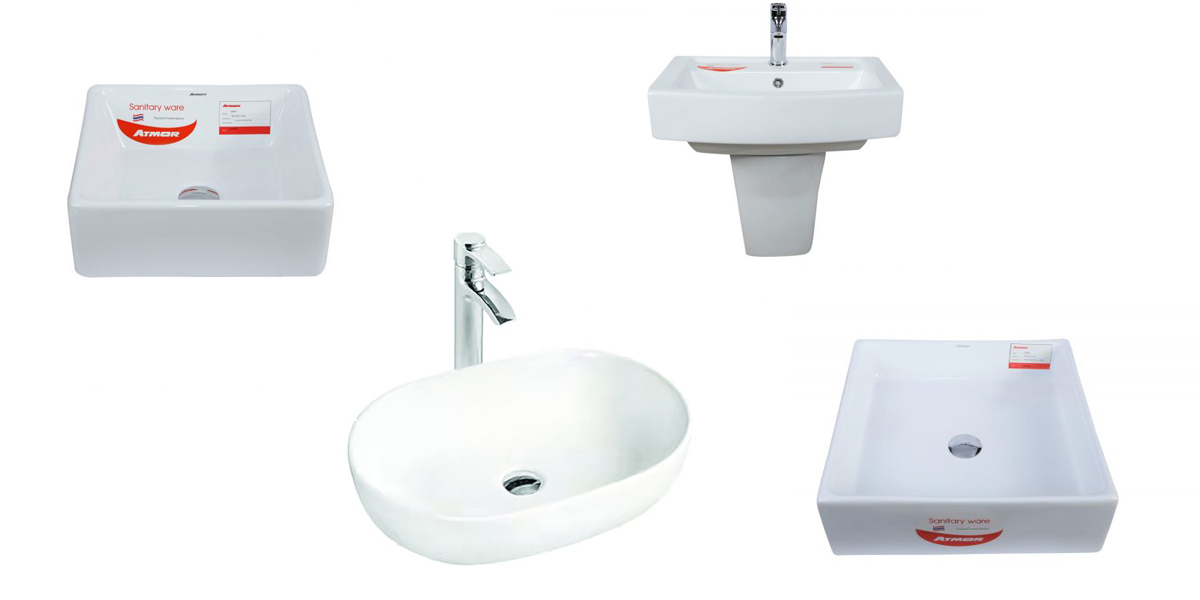 Những kiểu dáng của chậu rửa lavabo Atmor 