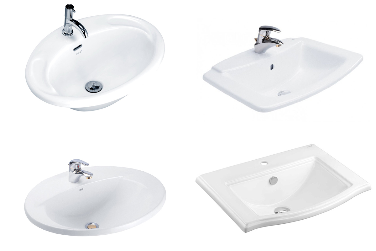 Các mẫu thiết kế lavabo dương vành của COTTO