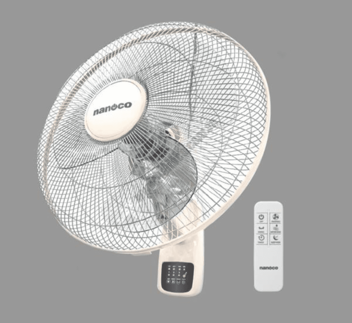 Quạt treo tường Nanoco có thể điều khiển từ xa tiện lợi