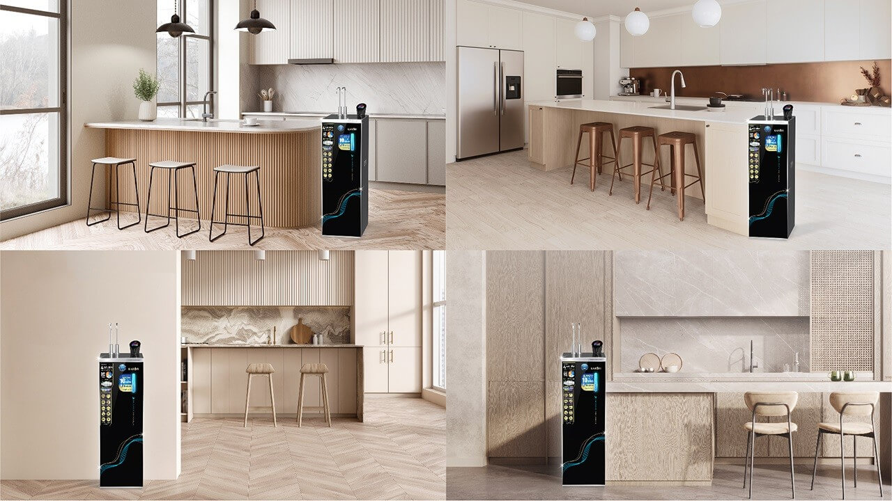 M&aacute;y lọc nước n&oacute;ng lạnh Hydro-ion kiềm Karofi SA9 PREMIUM & SA8 PREMIUM