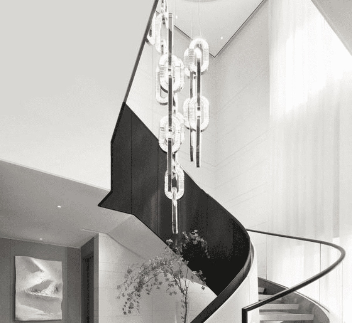 Đèn thả thông tầng có thiết kế tinh xảo hiện đại