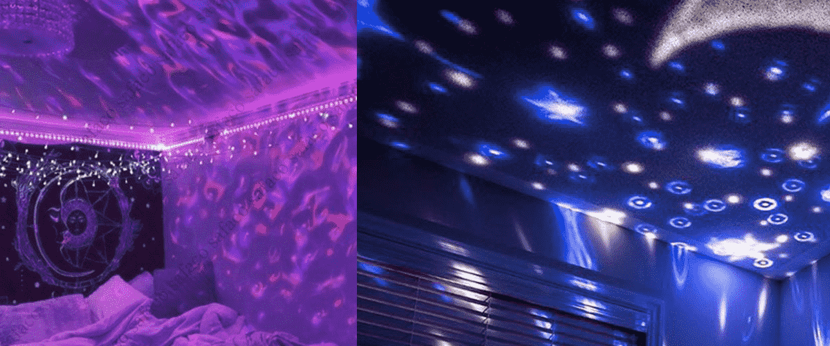 Sử dụng máy chiếu đèn LED trang trí phòng ngủ về đêm