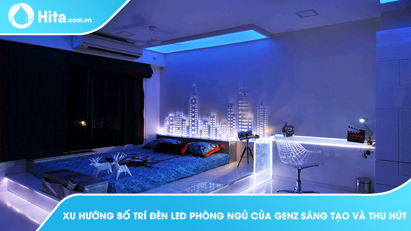 Xu hướng bố trí đèn LED phòng ngủ của GenZ sáng tạo và thu hút
