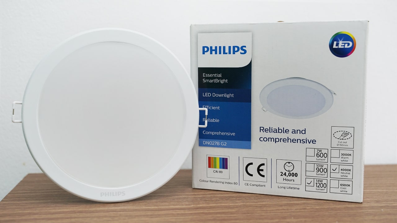 Đèn downlight Phiplips có nhiều mức công suất đèn, đáp ứng nhu cầu đa dạng của người dùng.