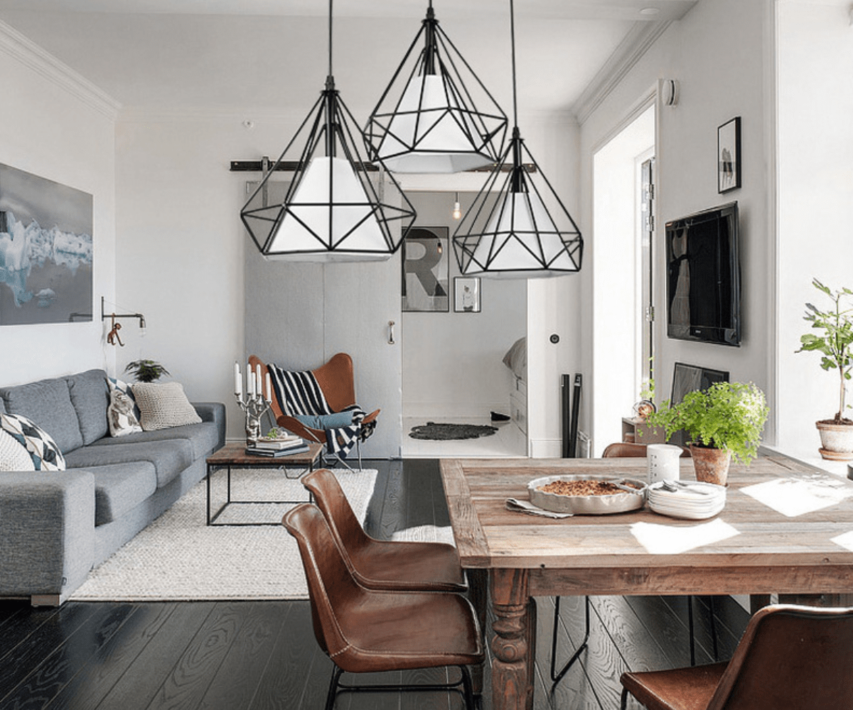 Đèn thả trần bàn ăn cung cấp ánh sáng dịu nhẹ