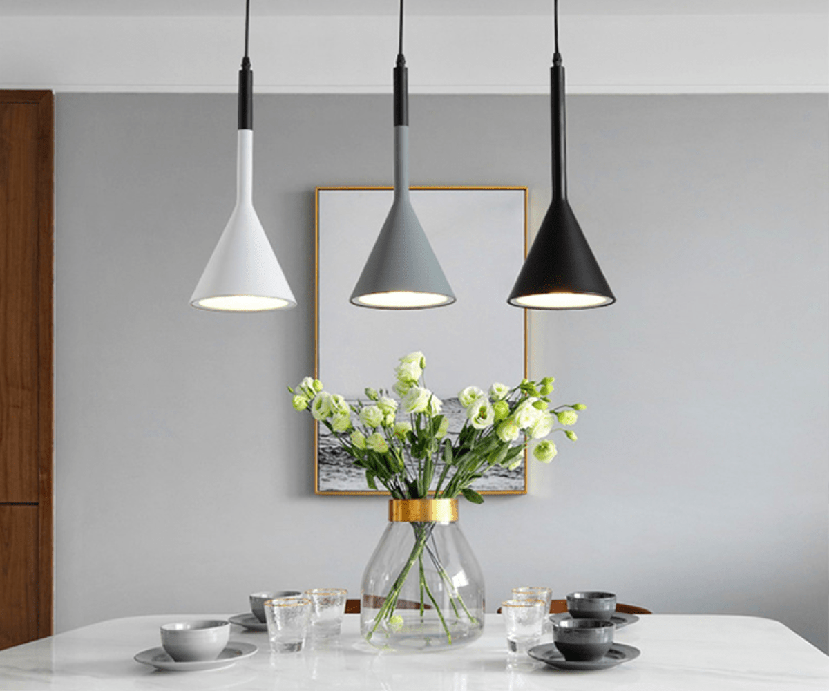 Đèn thả trần bàn ăn mang vẻ đẹp hiện đại