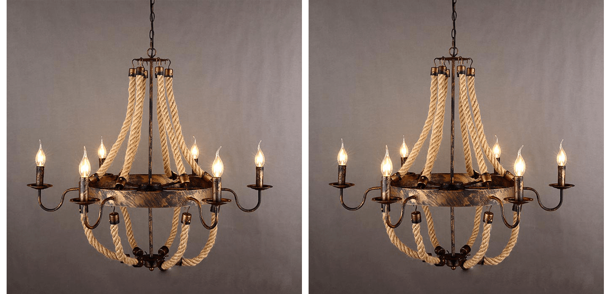 Đèn thả nến được nhiều quán cafe đồng quê lựa chọn để trang trí