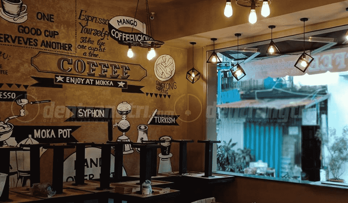 Trang trí đèn thả cổ điển kiểu bánh xe cho không gian Vintage