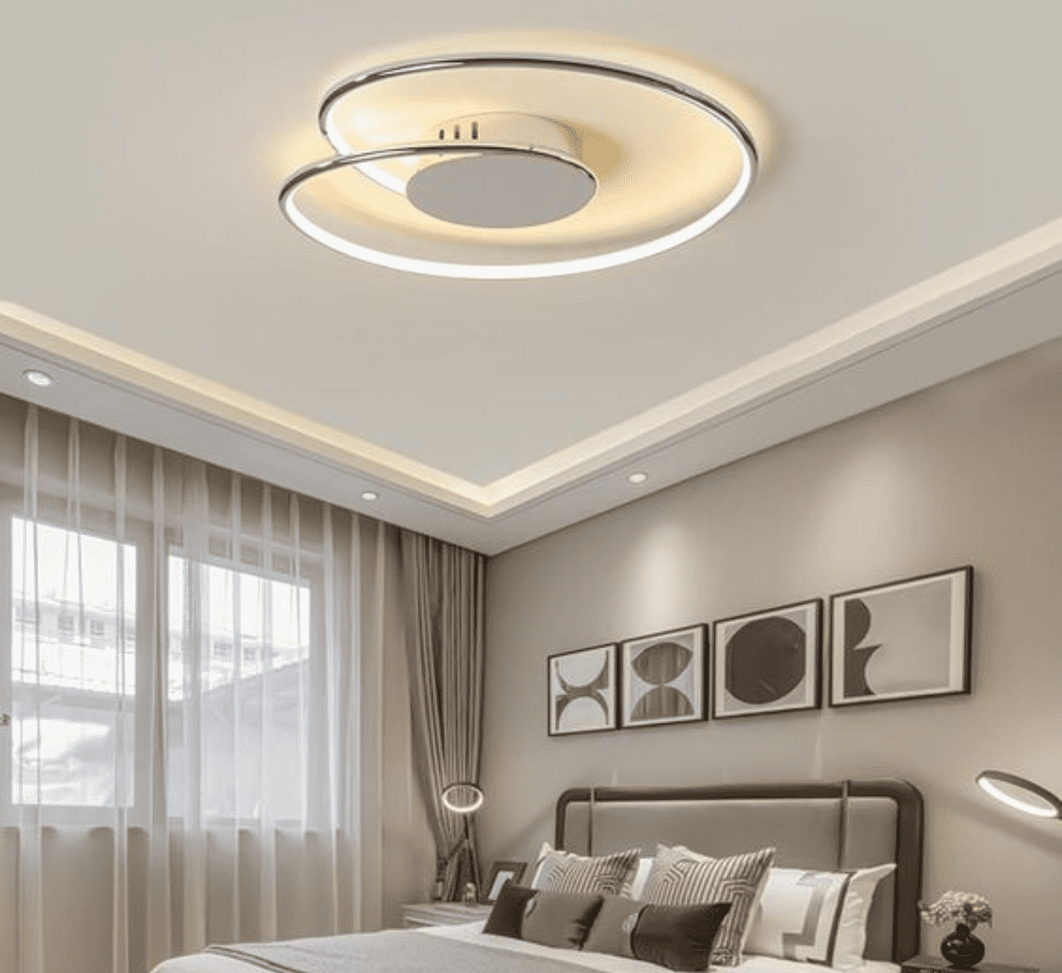 Đèn trần phòng ngủ có ưu điểm dễ lắp đặt