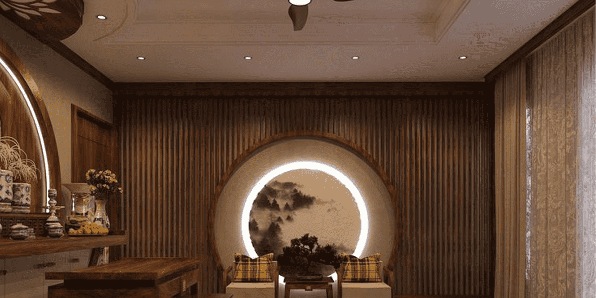 Phân bổ đèn trần nhỏ cách đều nhau giúp không gian rộng hơn