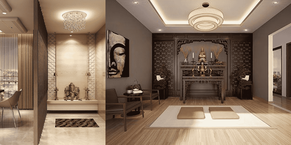 Sử dụng đèn chùm pha lê trang trí phòng thờ trang trọng, cổ điển