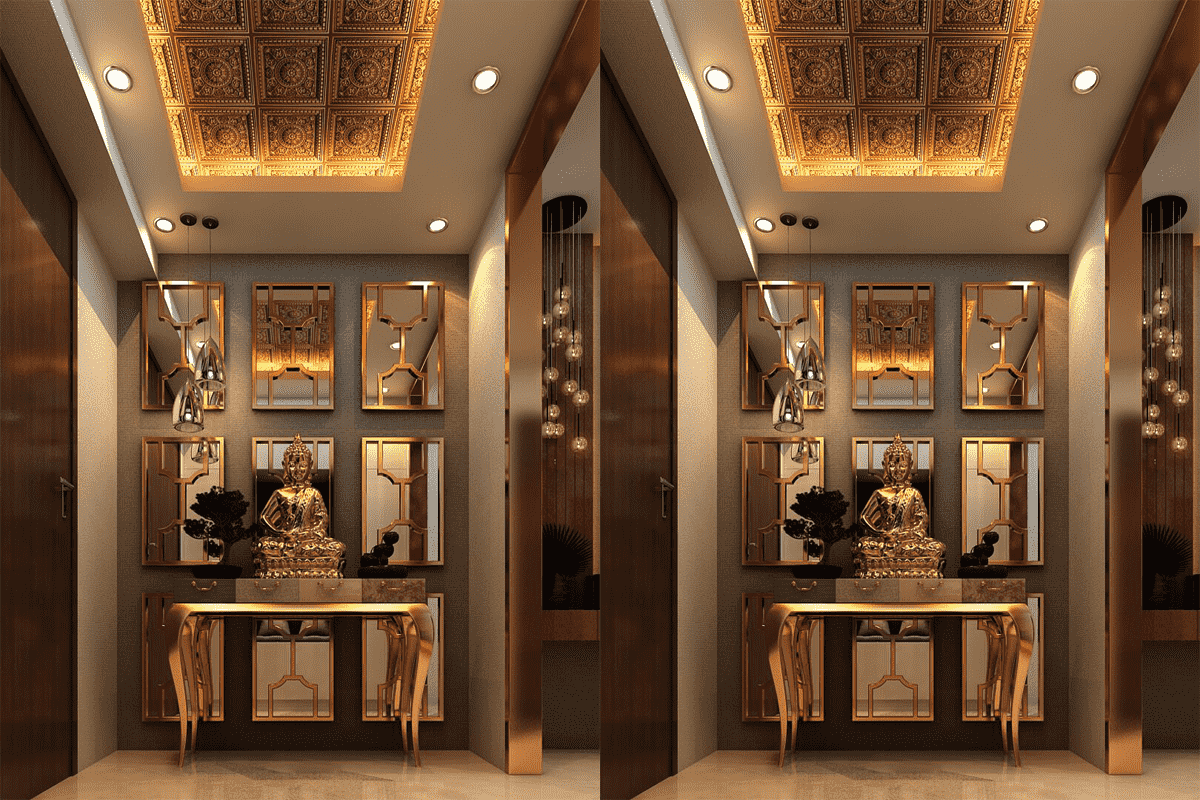 Lựa chọn đèn hài hòa với không gian phòng thờ