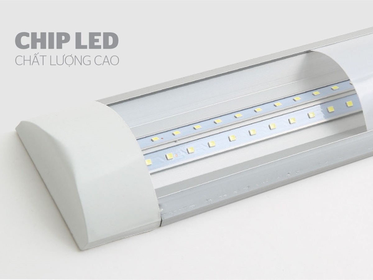Đèn tuýp LED bán nguyệt cũng có cấu tạo giống với các loại đèn LED khác, bao gồm 4 bộ phận chính là vỏ đèn, thân đèn, chip LED và bộ nguồn