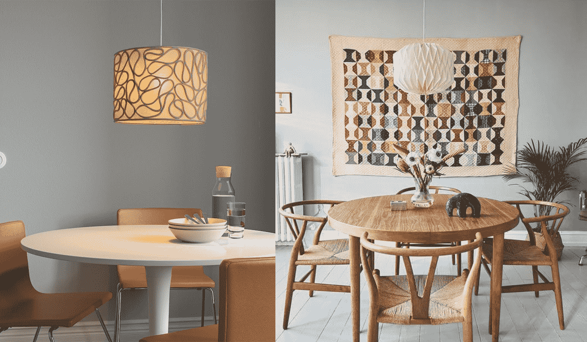 Trang trí không gian với đèn thả trần chùm nhiều hoạ tiết