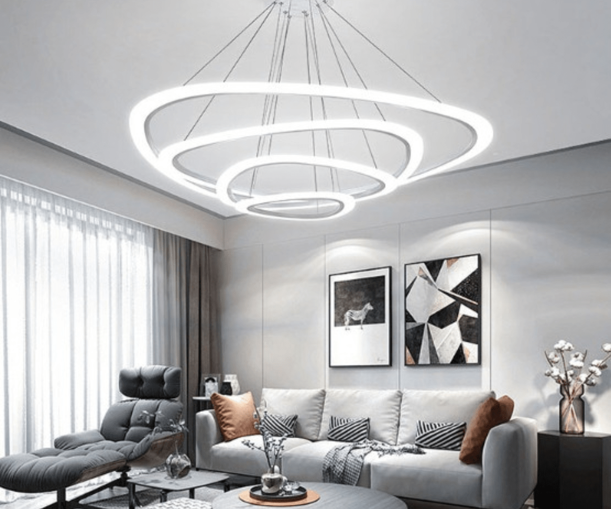 Đèn thả trần được sử dụng ở nhiều khu vực giúp trang trí đẹp mắt