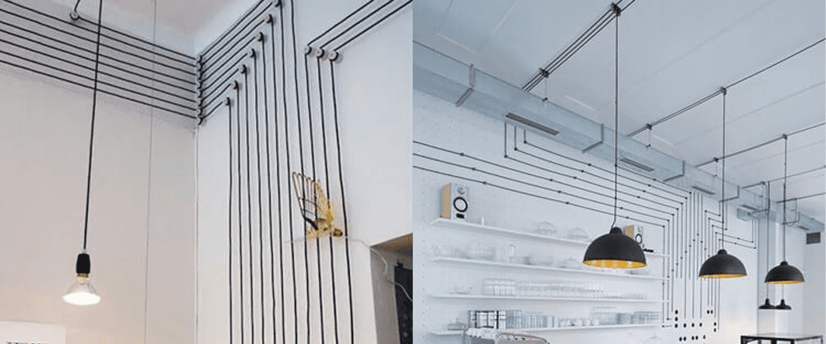 Trang trí không gian với đường đi điện bằng ống gen điện
