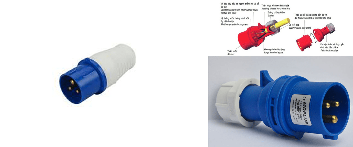 Ổ phích cắm thiết kế 3 lỗ