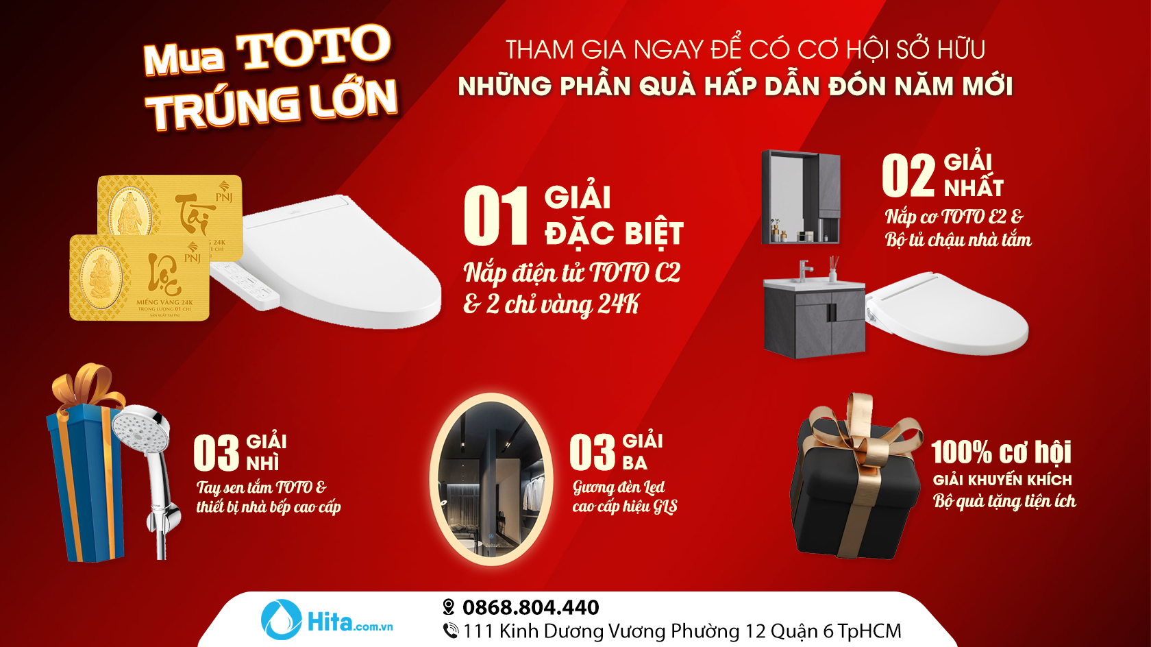 Mua TOTO trúng lớn tại Nội thất HITA | Tổng giải thưởng lên đến 100 triệu đồng | Tháng 12/2022