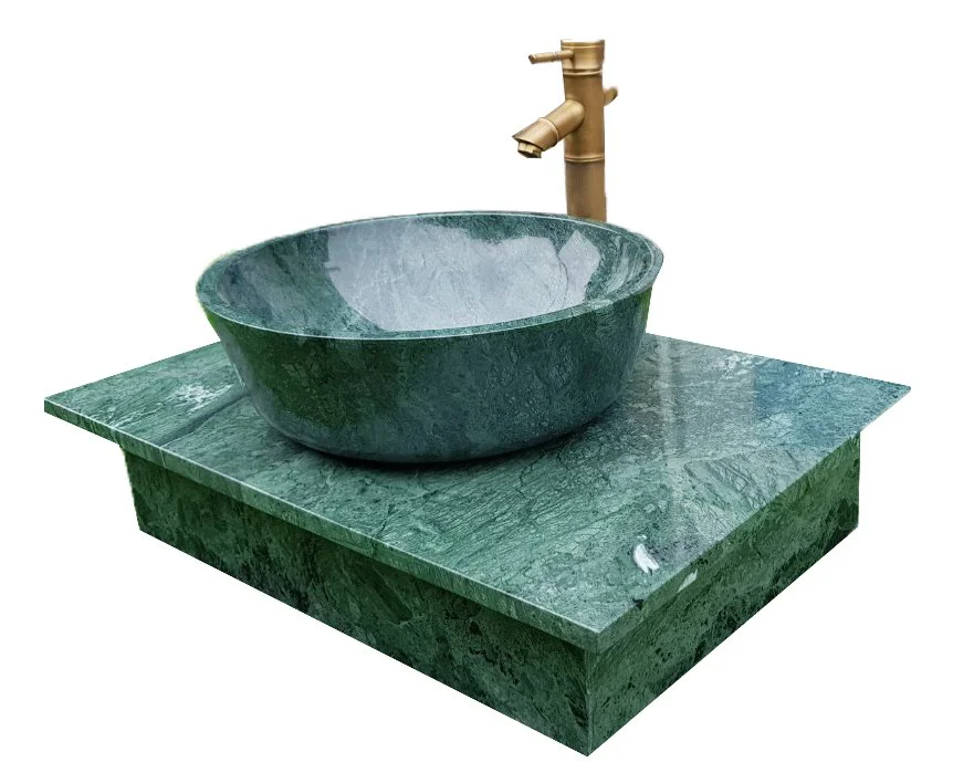 Lavabo đá xanh ấn tượng