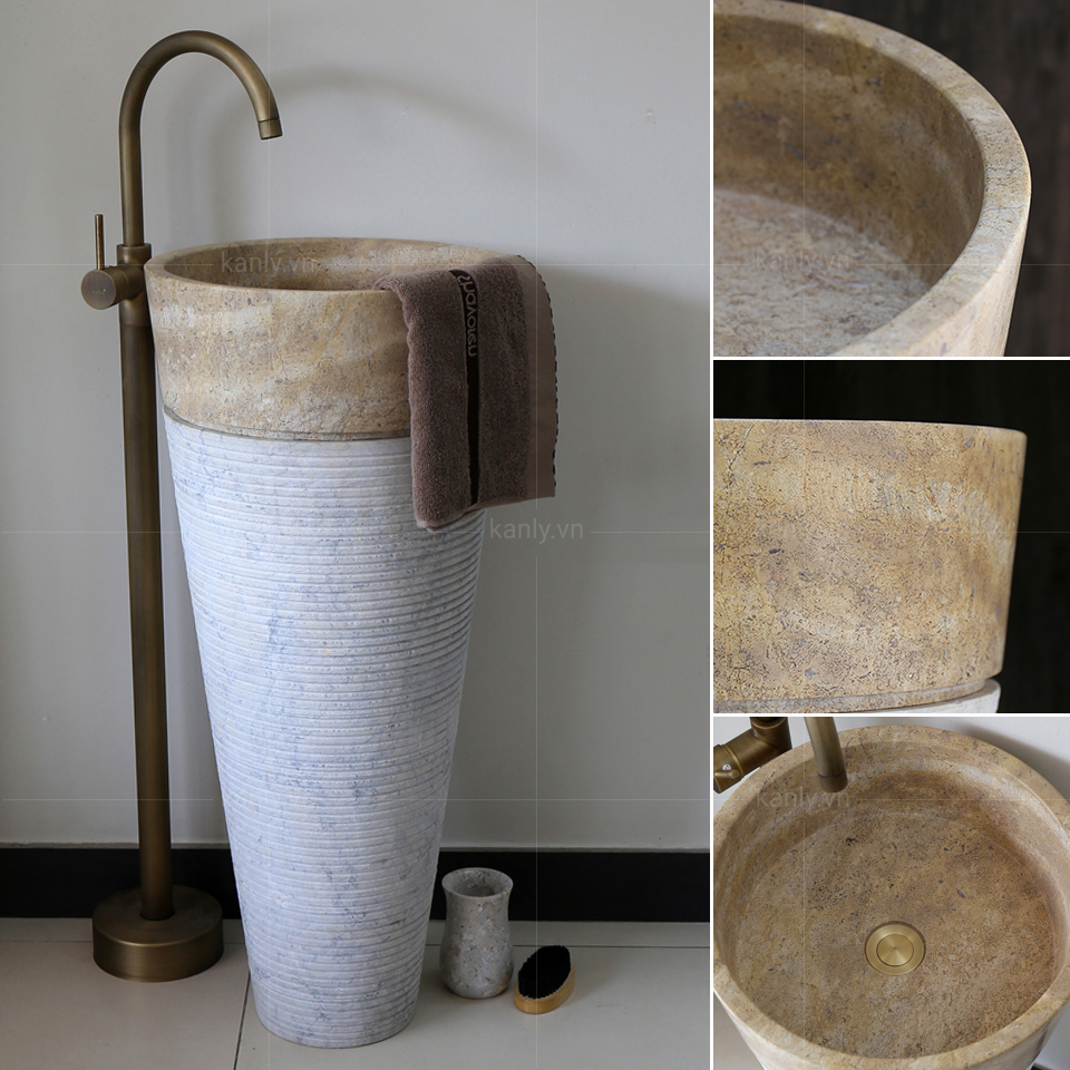 Chậu đá lavabo kanly hình trụ độc đáo