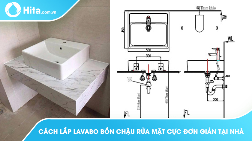 Cách lắp lavabo bồn chậu rửa mặt cực đơn giản tại nhà