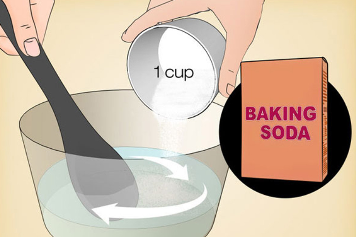 Kết hợp baking soda, giấm và nước nóng đem lại hiệu quả tẩy rửa cao