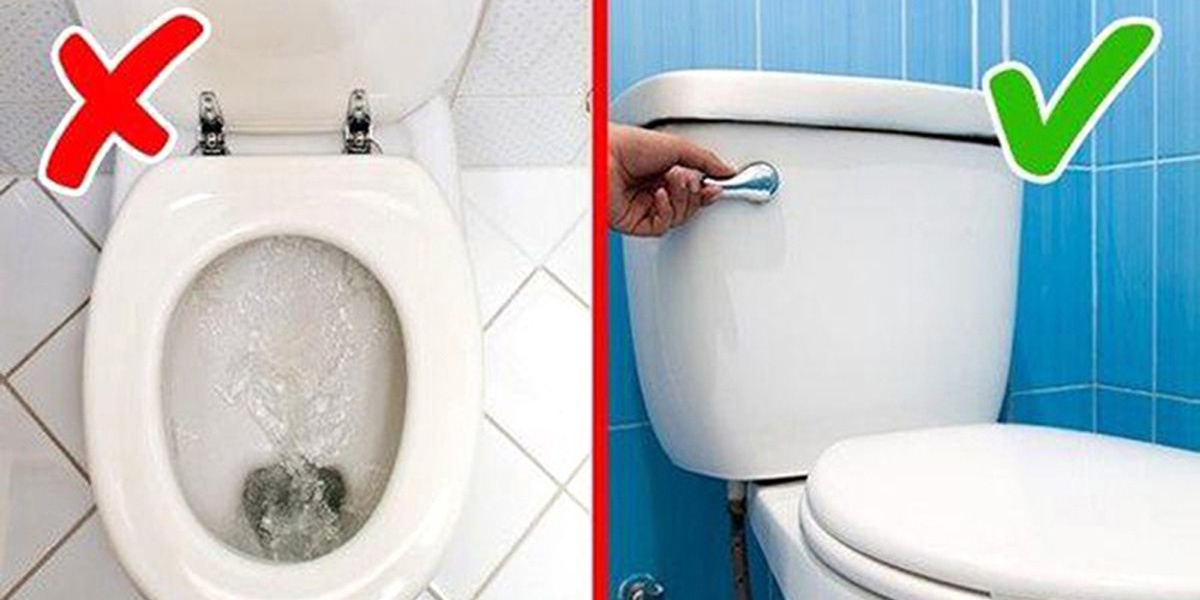 Đậy nắp bồn cầu sau khi đi vệ sinh giúp hạn chế mùi hôi