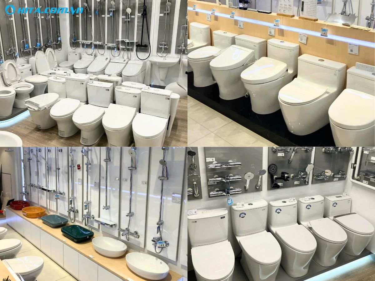 Showroom trưng b&agrave;y đầy đủ thiết bị vệ sinh để bạn lựa chọn sản phẩm ph&ugrave; hợp theo nhu cầu