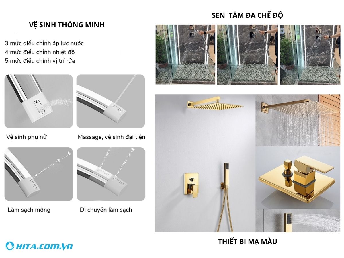 C&aacute;c t&iacute;nh năng phụ của thiết bị vệ sinh