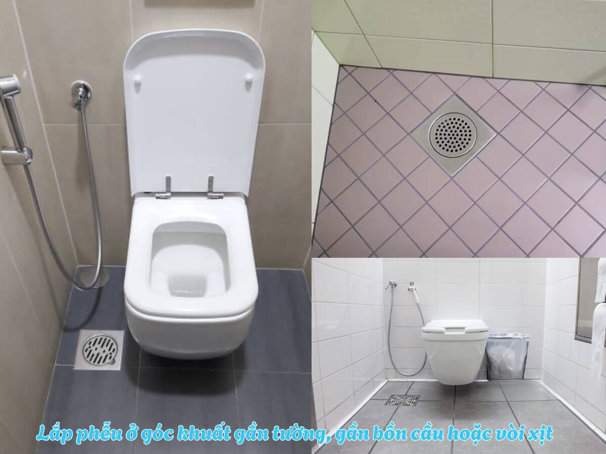 Vị tr&iacute; lắp phễu tho&aacute;t s&agrave;n theo từng khu vực cụ thể 1