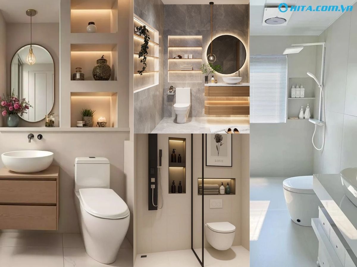 Hốc để đồ c&oacute; thẩm mỹ liền mạch, đẹp mắt