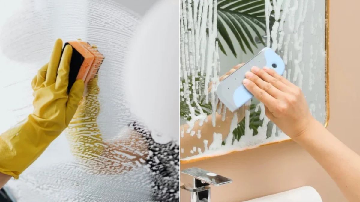 Tận dụng sữa tắm, dầu gội đầu l&agrave; l&agrave;m sạch gương nhanh ch&oacute;ng v&agrave; đơn giản